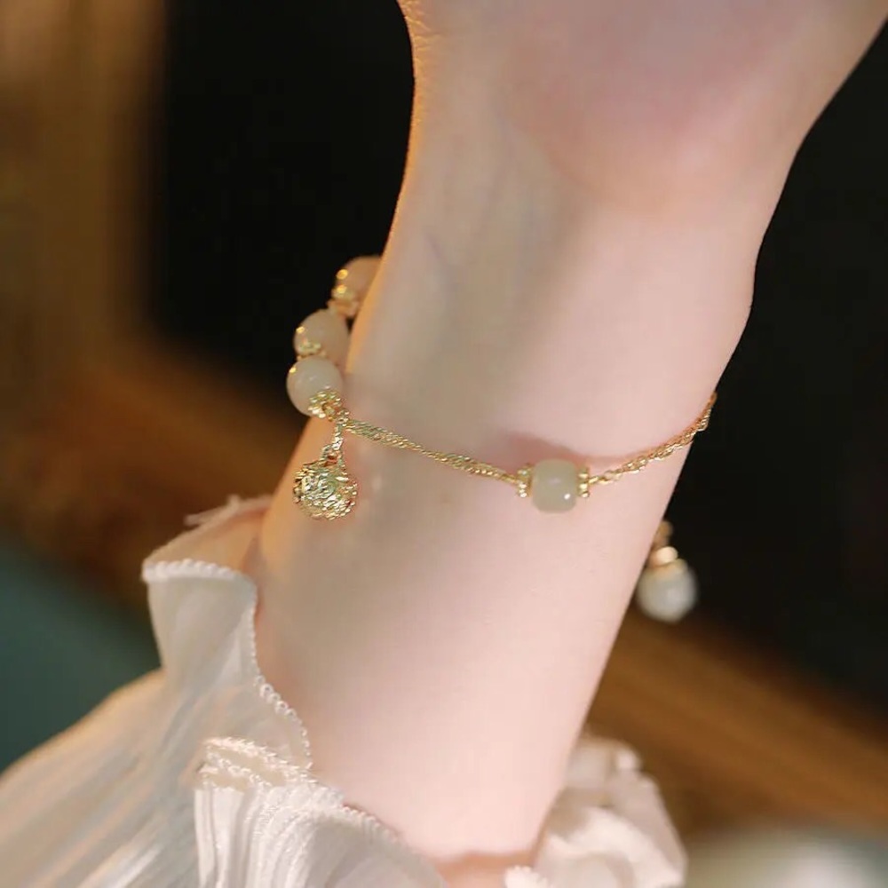 Exquisite Adjustable 18k Gold Plated Bell Bangle Bracelet - Picture 9 of 9